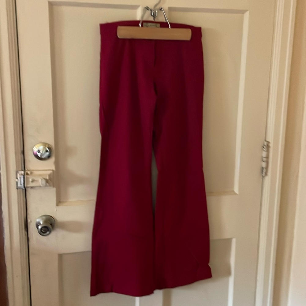 Burgandy Stretchy Flare Pants